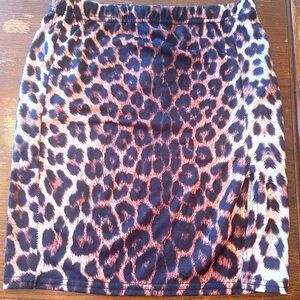 Leopard print mini shirt